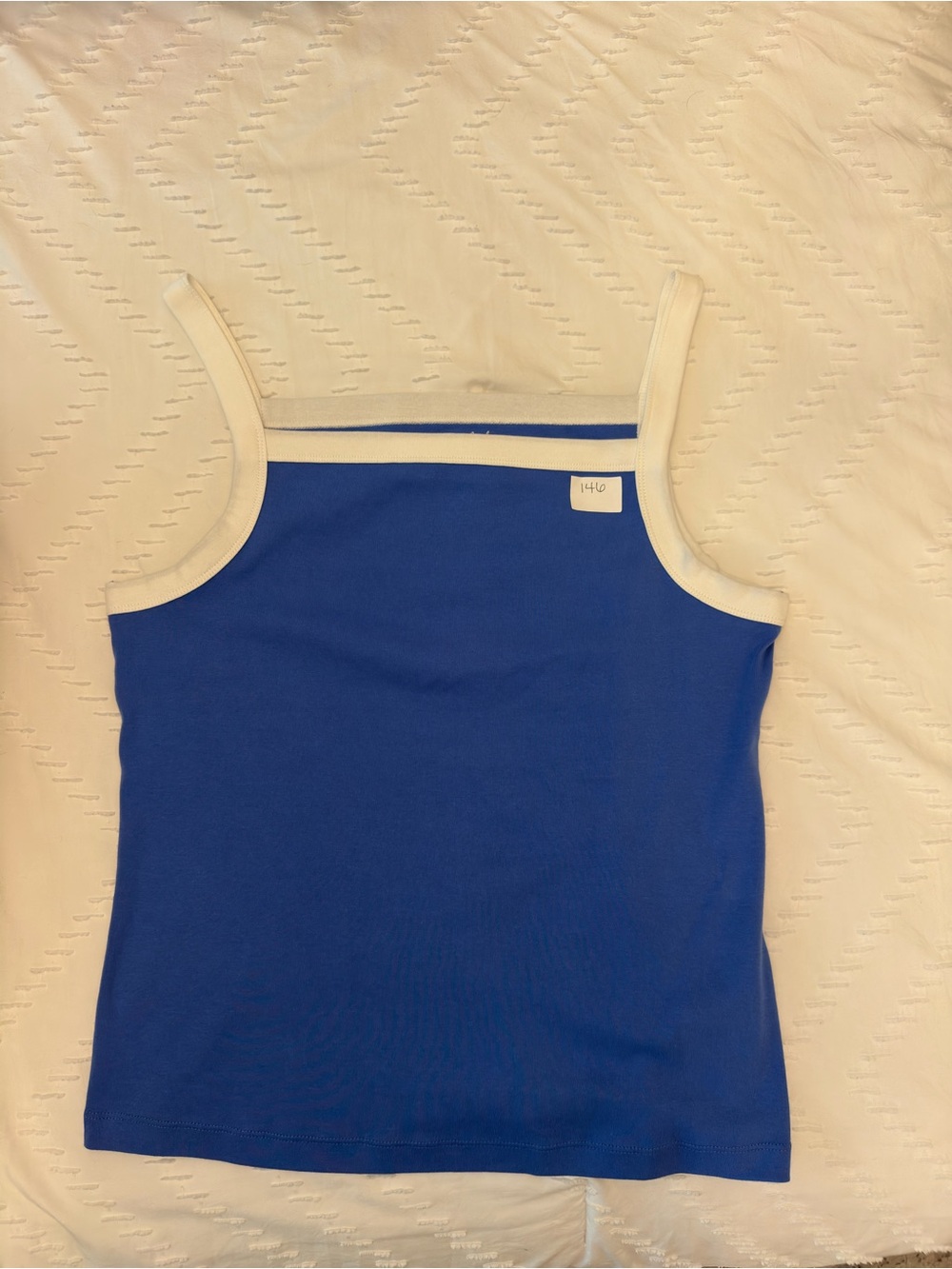 Universal Thread Royal Blue Tank with Cream Trim
